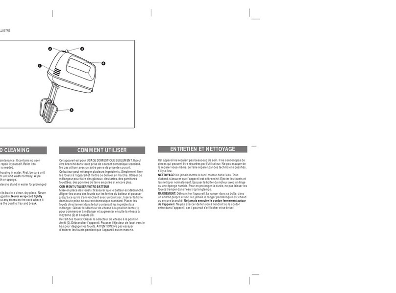 Windmere togo MXI-3 Use and care book