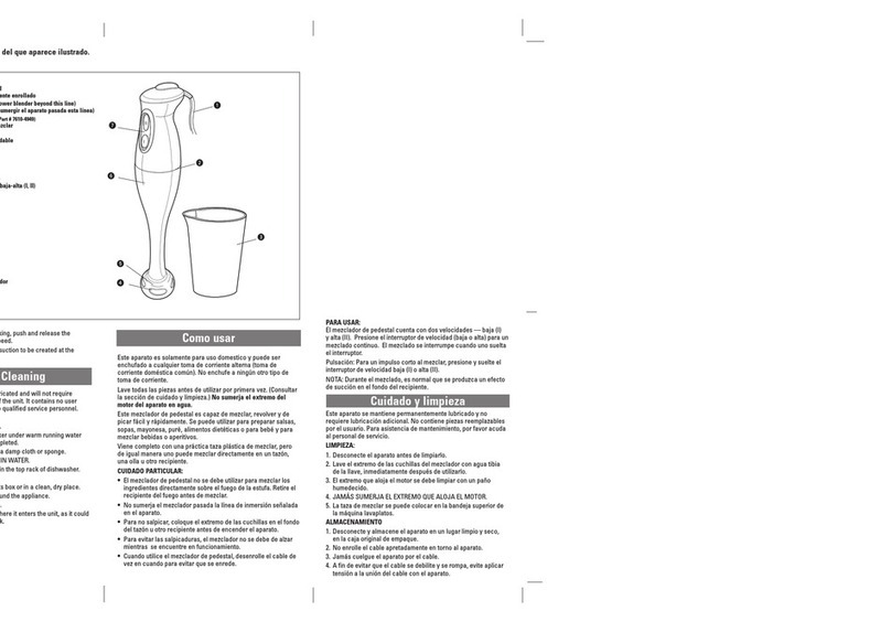 Applica WSM120 Use and care book