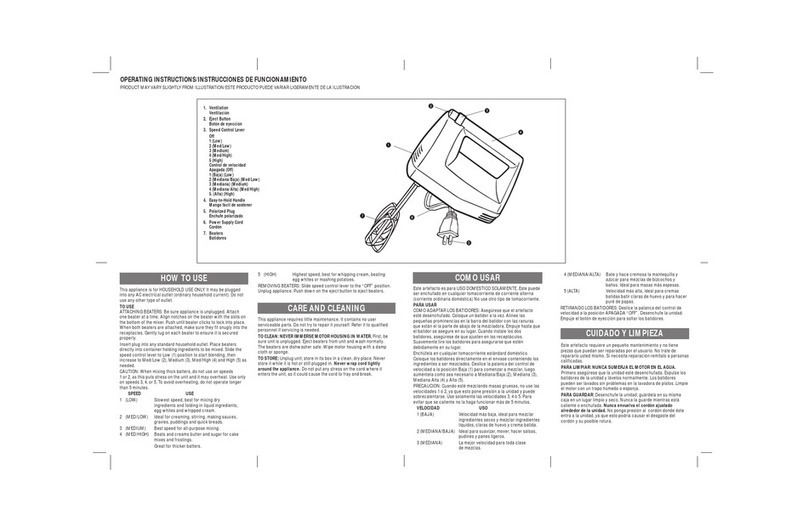 Applica MXB-5U Installation instructions