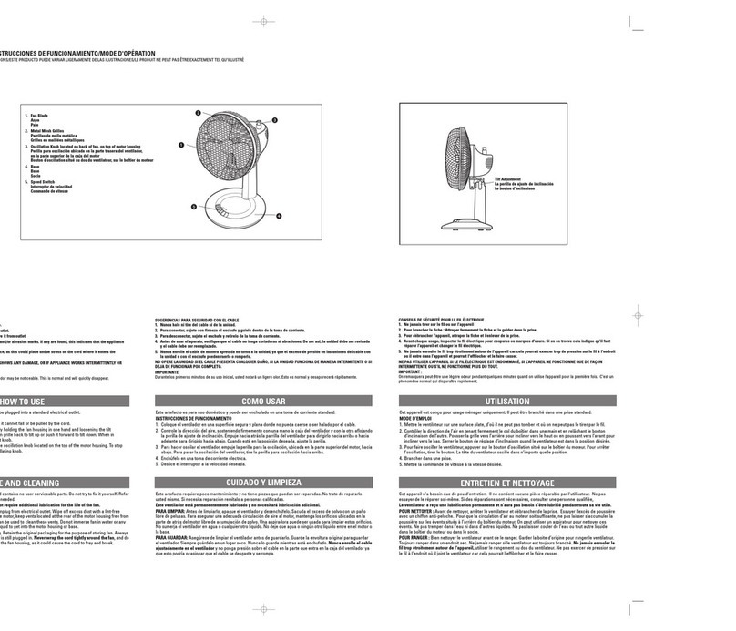 Applica WCF700 series Installation instructions