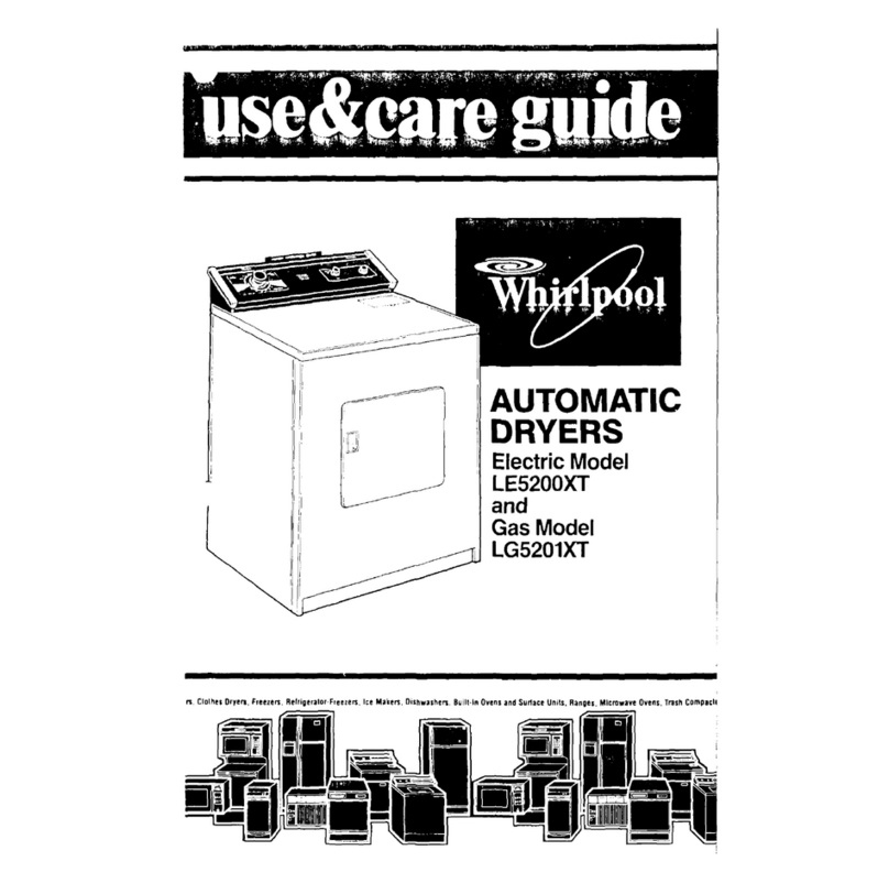 Whirlpool LE5200XT Use & care guide