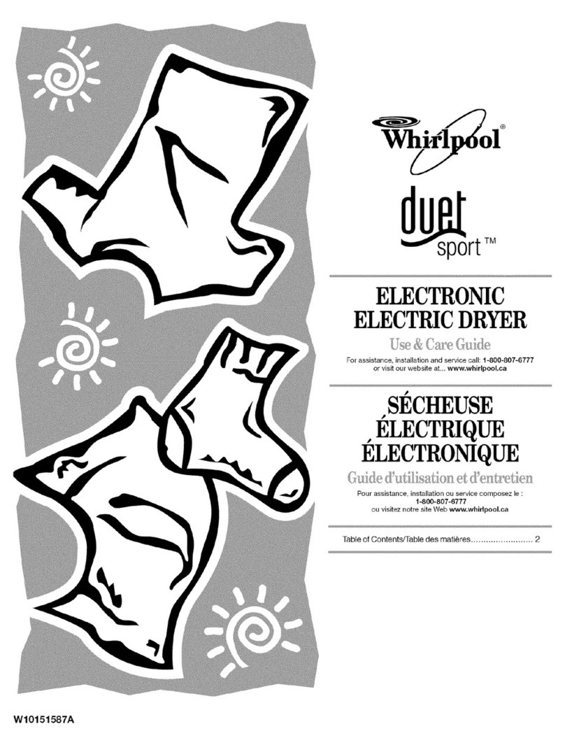Whirlpool Duet sport YWED8410SW2 Use & care guide