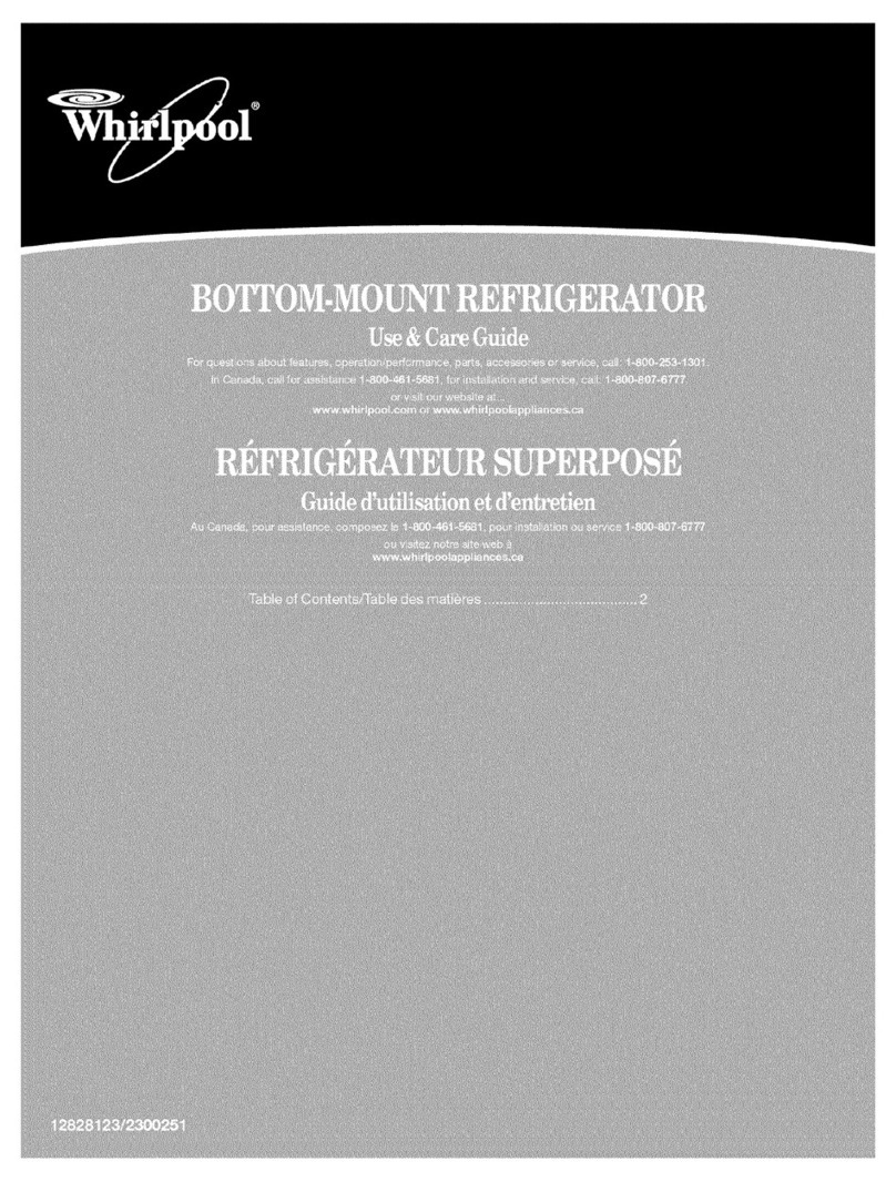 Whirlpool REFRIGERATOR Use & care guide