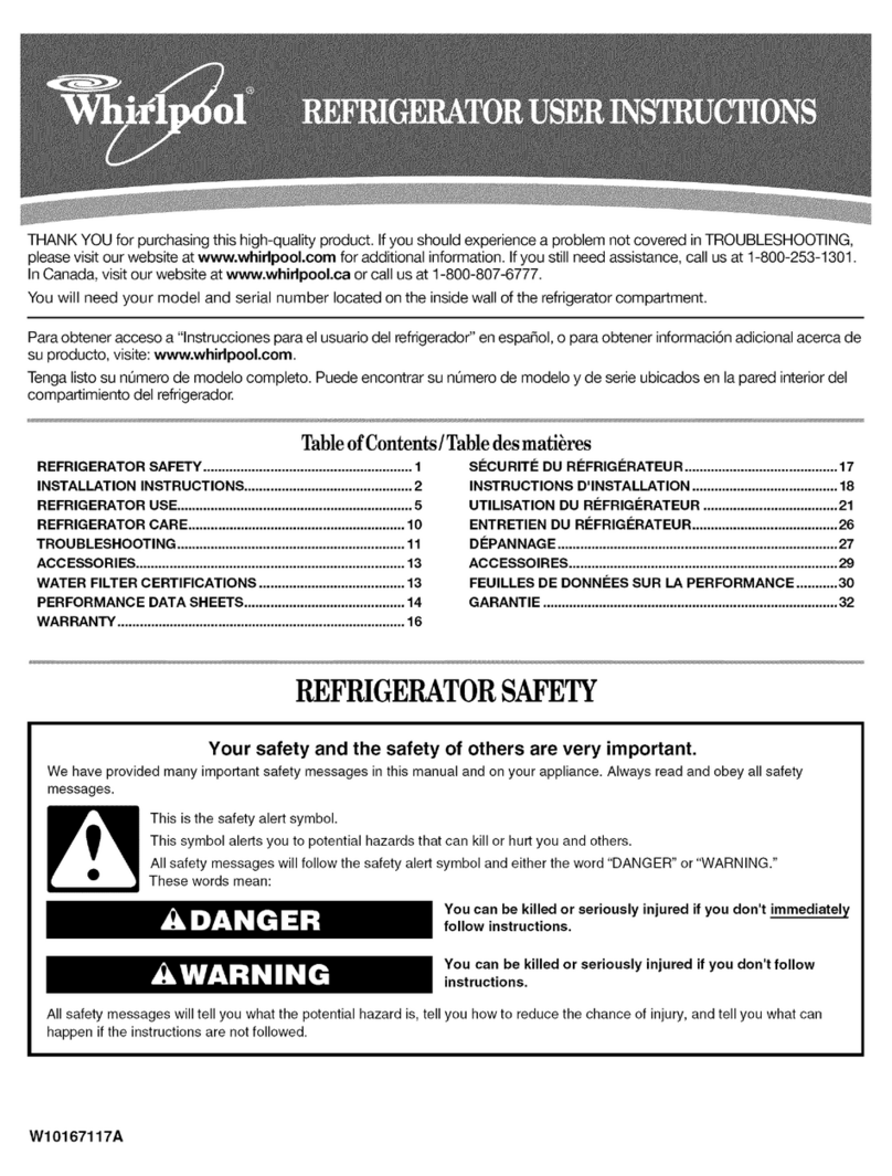 Whirlpool GS2KVAXVS00 User instructions
