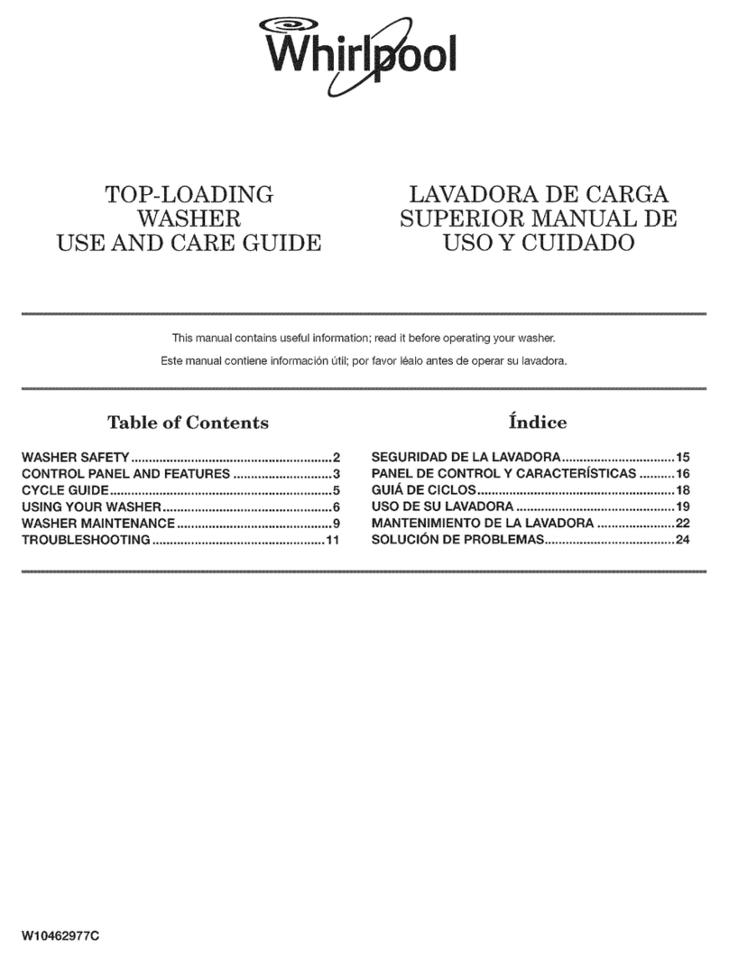 Whirlpool MVW18PDAXW0 Use and care guide