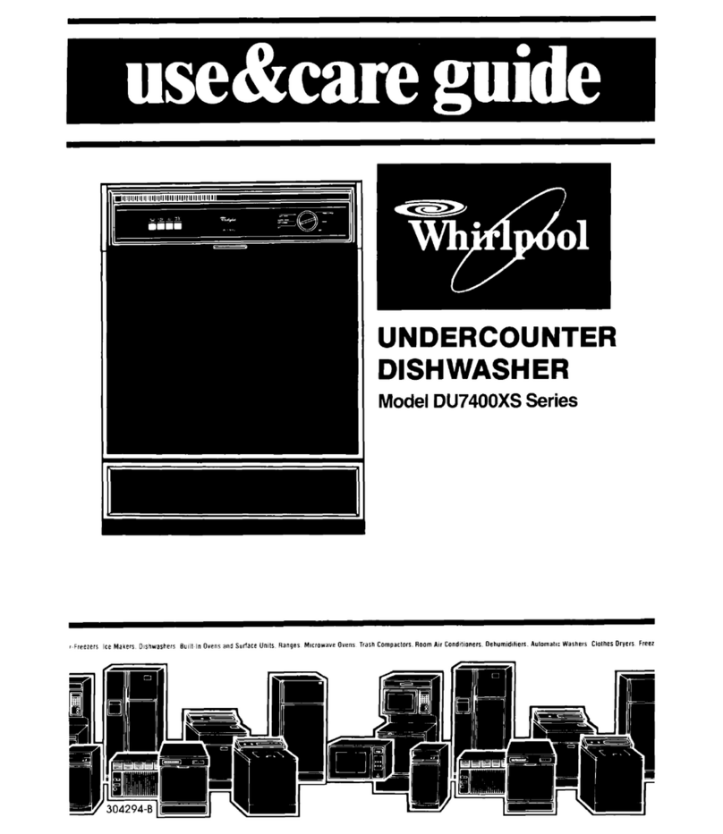 Whirlpool DU7400XS series User manual
