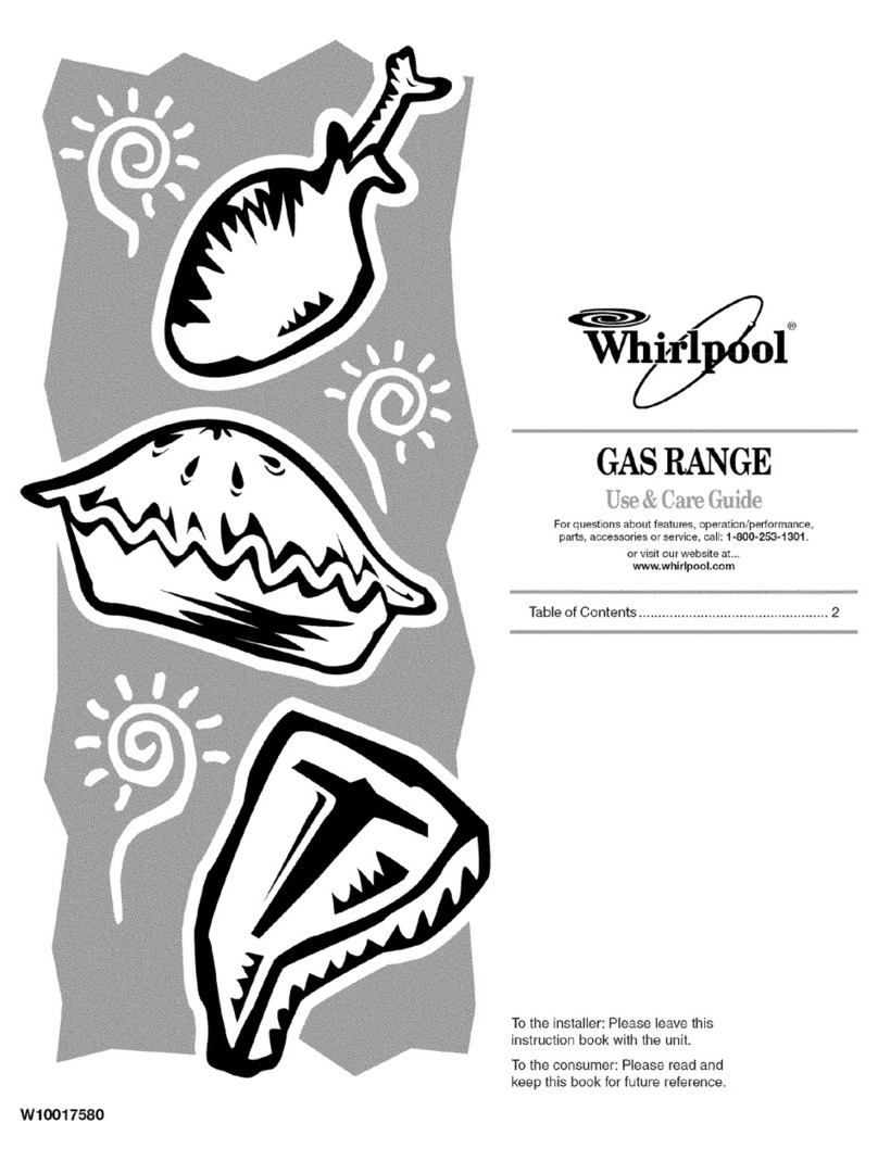 Whirlpool SF380LEPQ3 Use & care guide