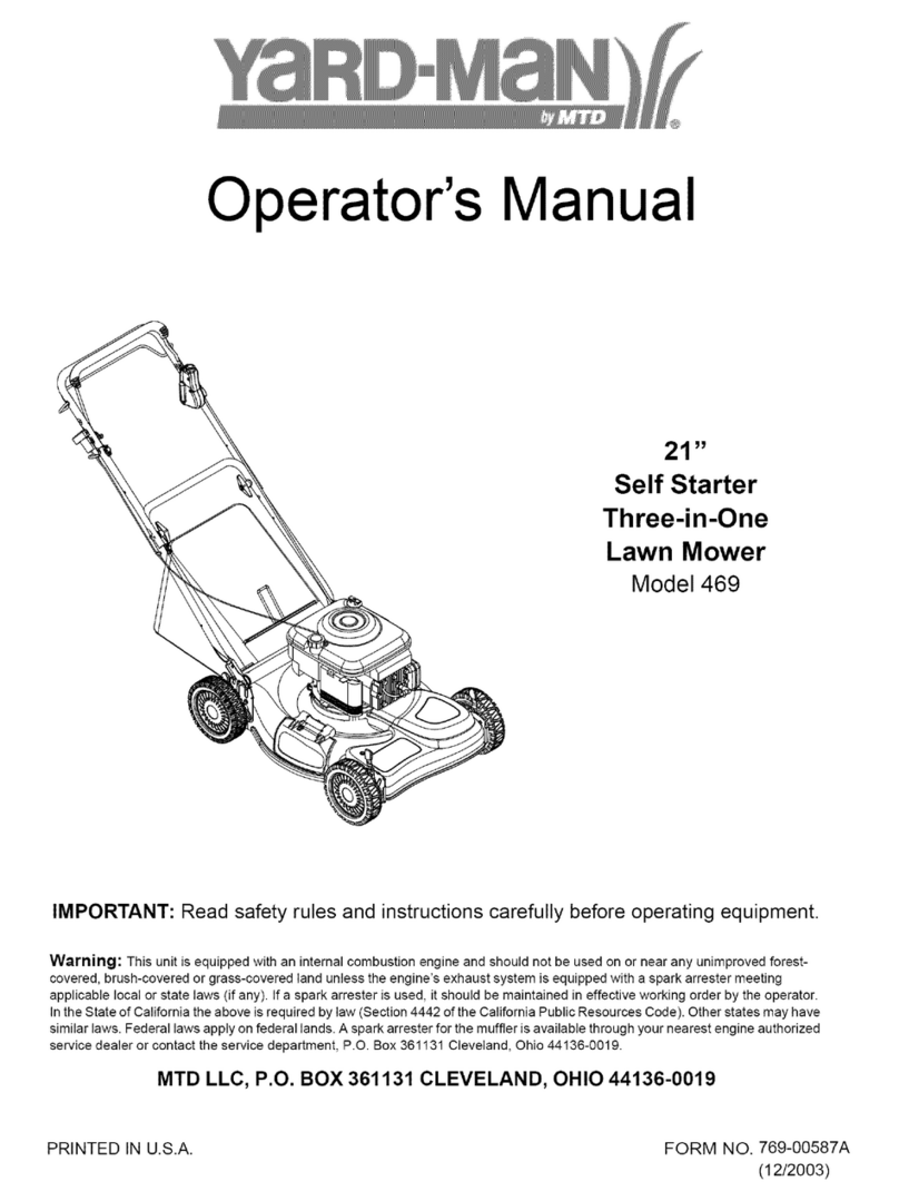 Yard-Man 469 Operator's manual