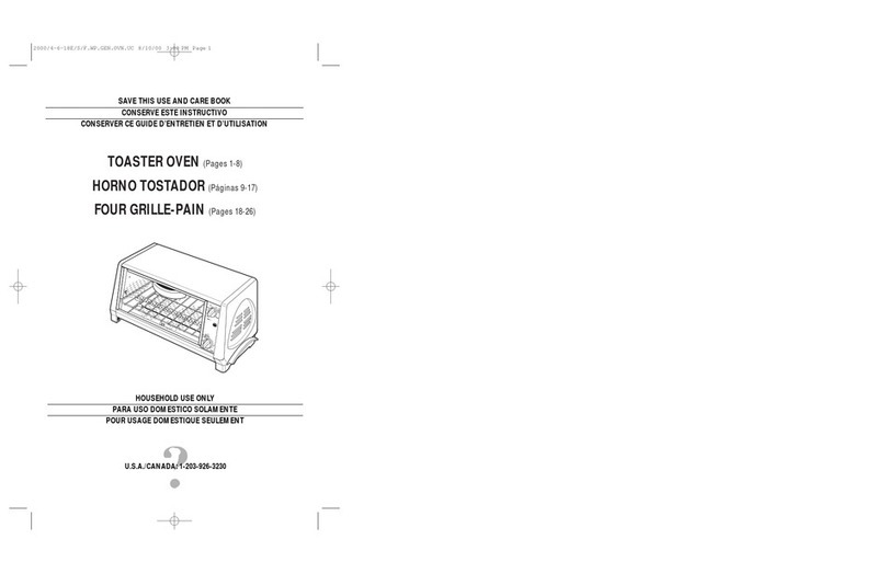 Applica TB-400 Use and care book