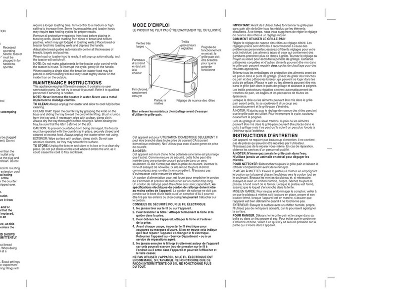 Windmere Select edition PT-956CR Use and care book Windmere Select edition PT-956CR Use and care book
