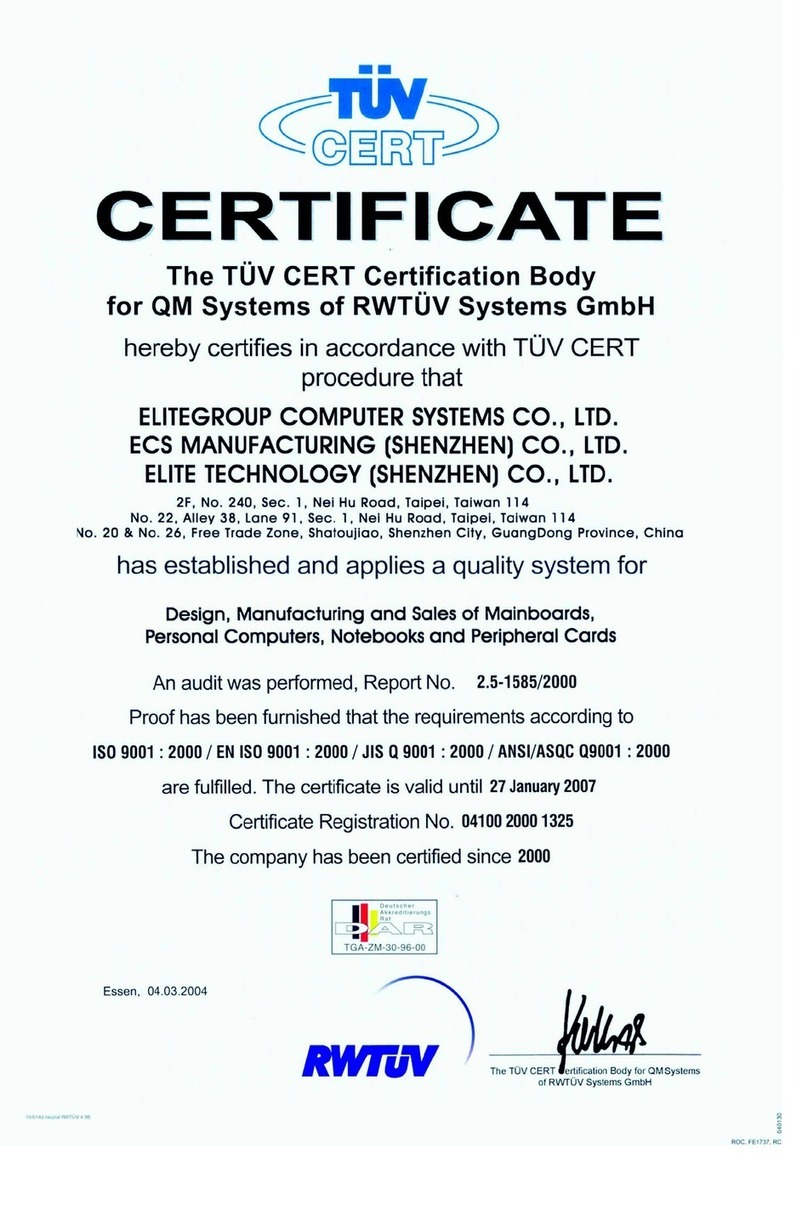 ECS K8T890-A User manual