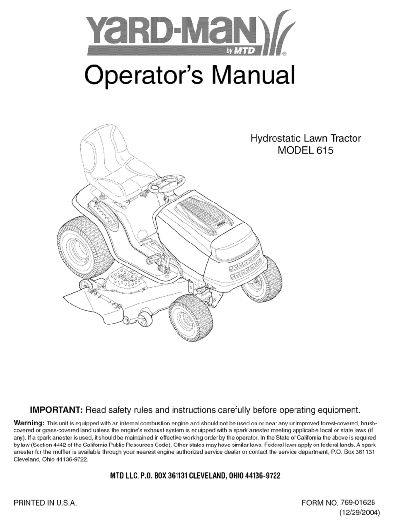 Yard-Man 615 Operator's manual