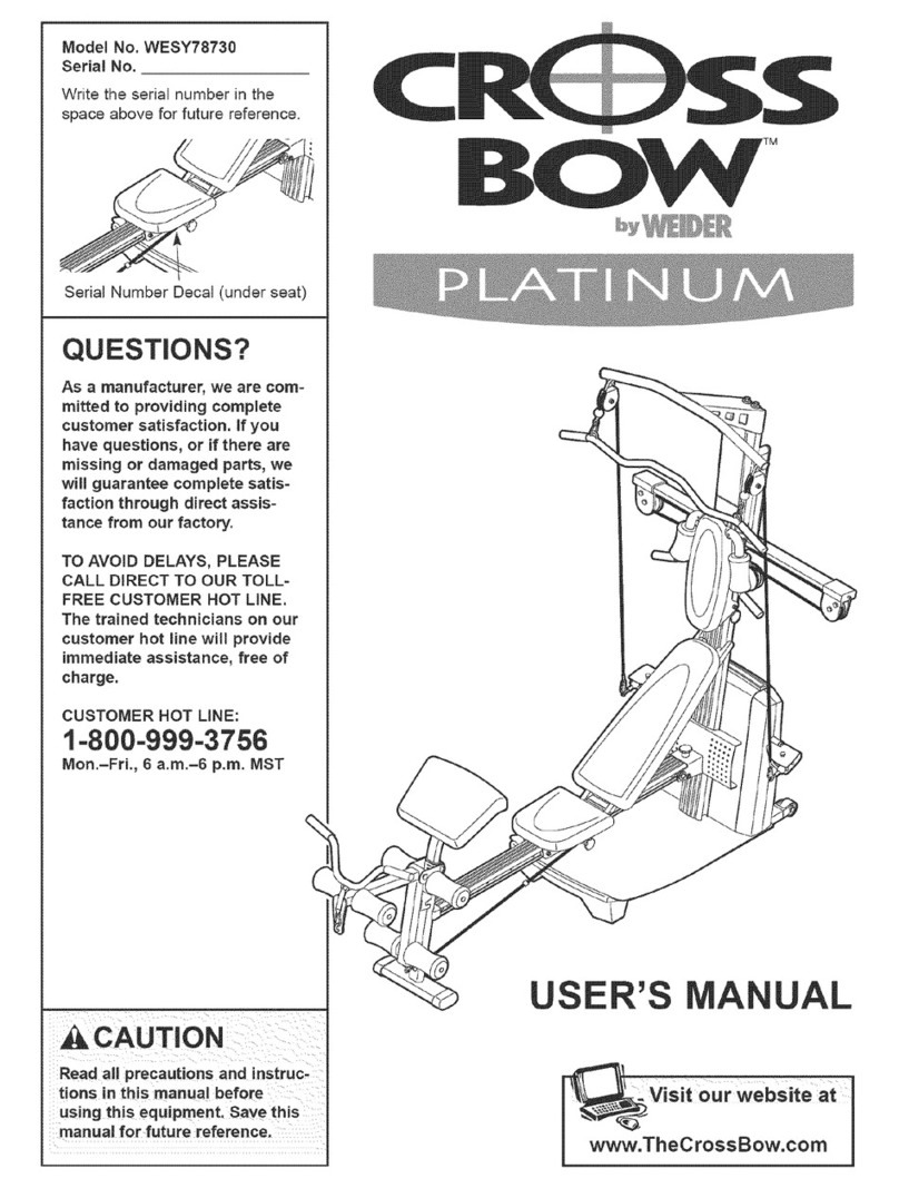 Weider CrossBow Platinum WESY78730 user manual