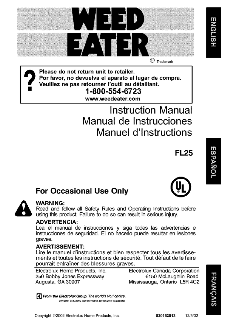Weed Eater FL25 instruction manual