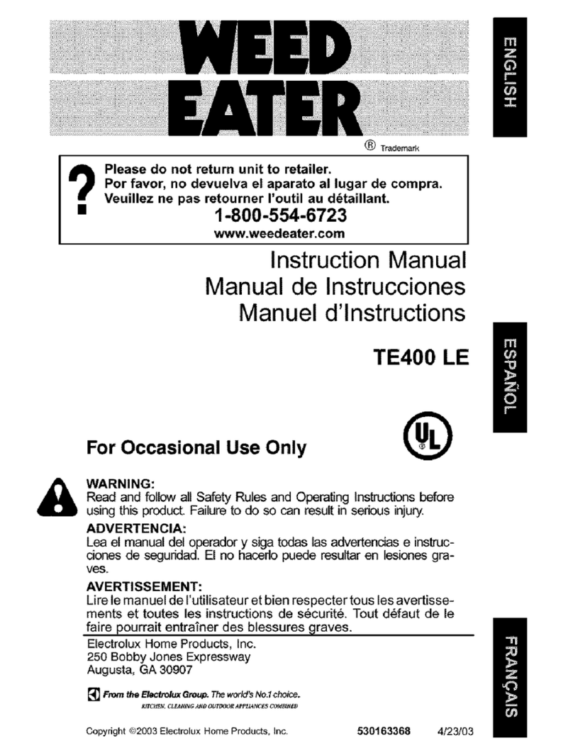 Weed Eater TWIST-N-EDGE TE 400 LE User manual