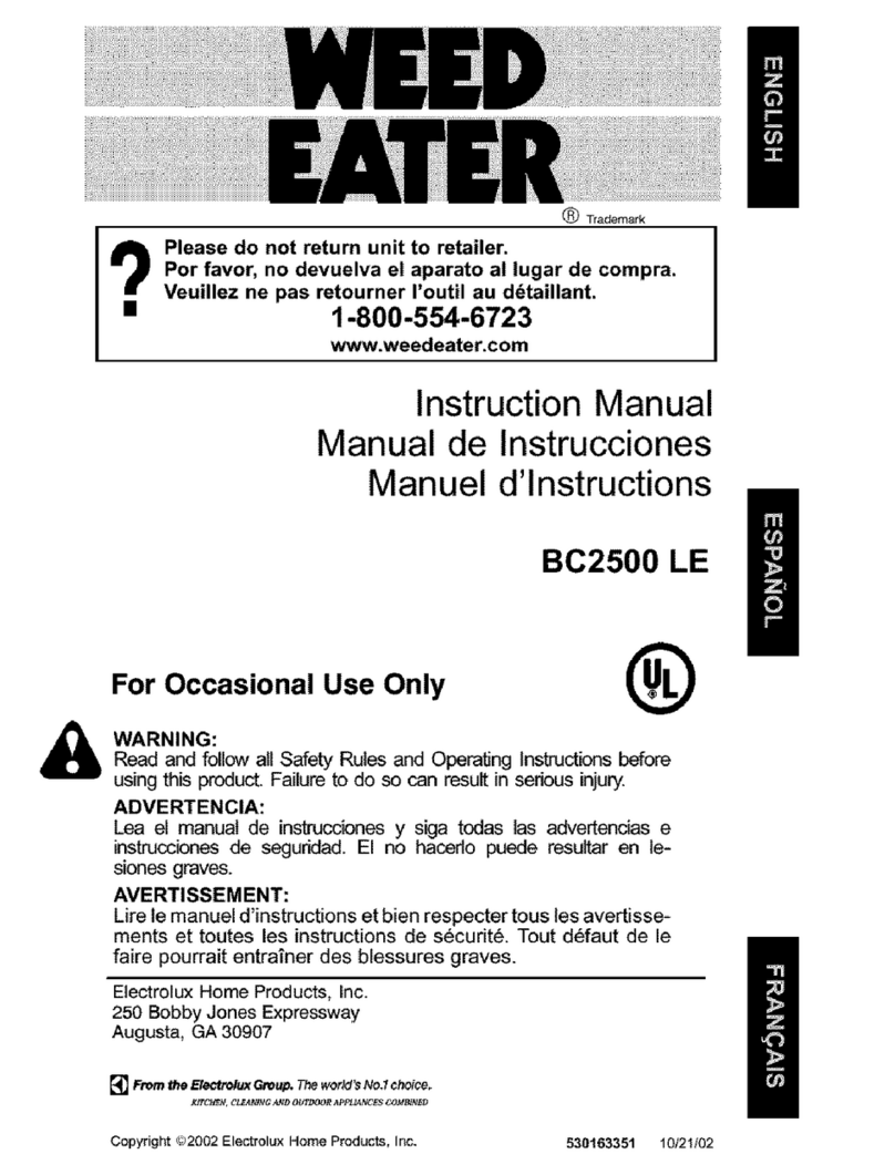 Weed Eater BC2500 LE instruction manual