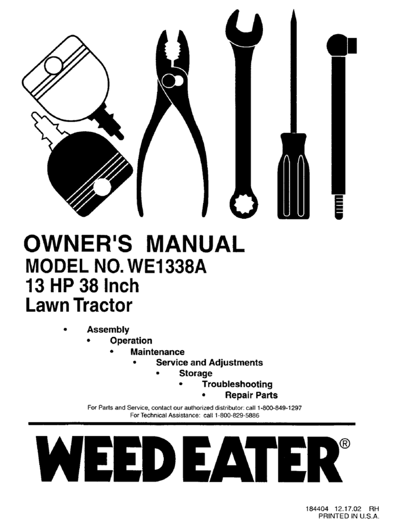 Weed Eater WE1338A owner's manual