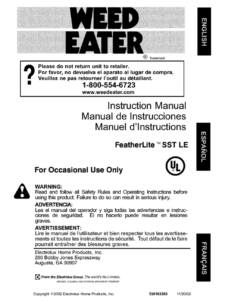 Weed Eater FEATHERLITE PLUS LE User manual