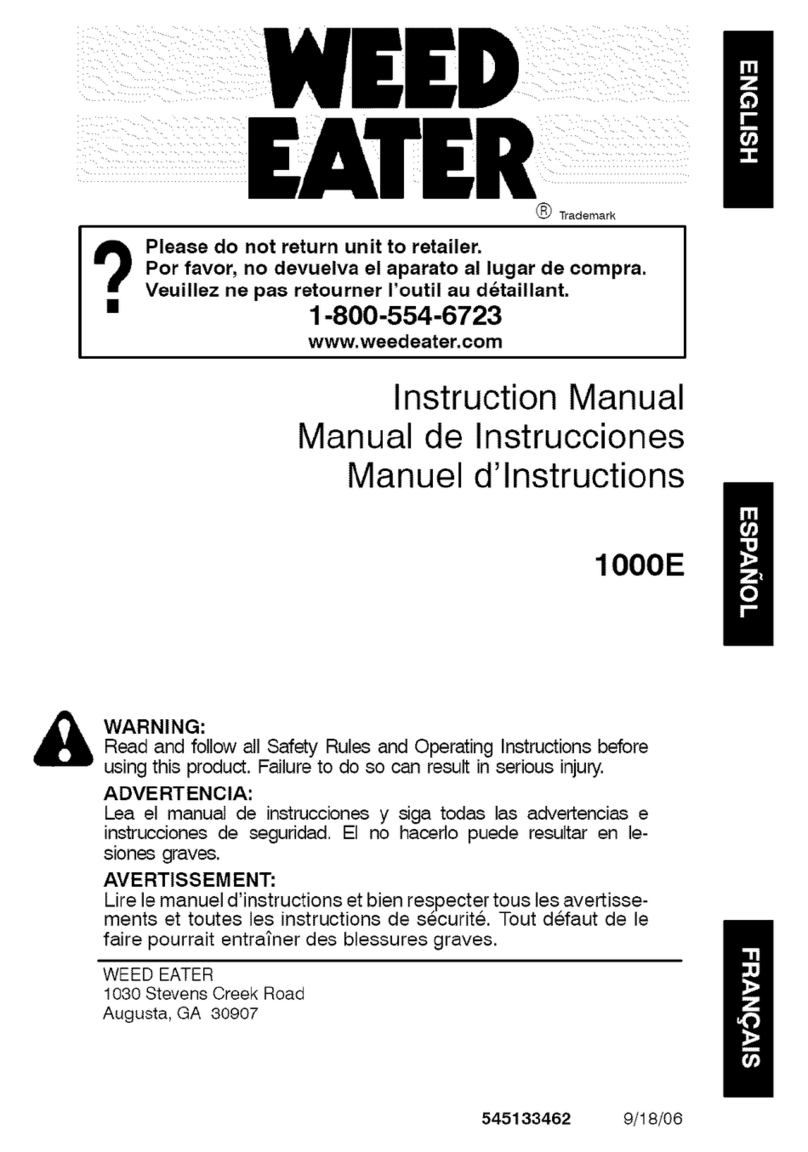 Weed Eater 1000E instruction manual