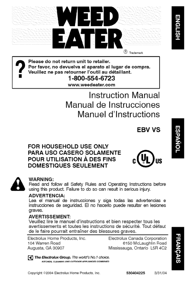 Weed Eater EBV VS instruction manual