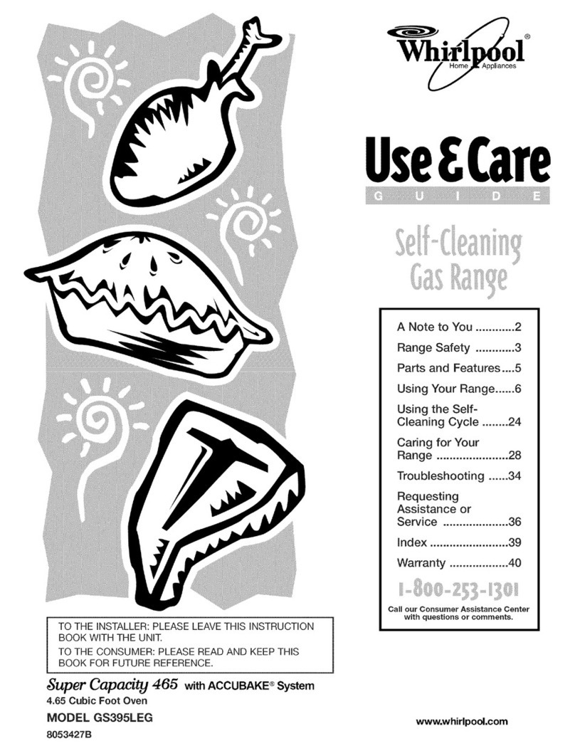 Whirlpool GS395LEG User manual