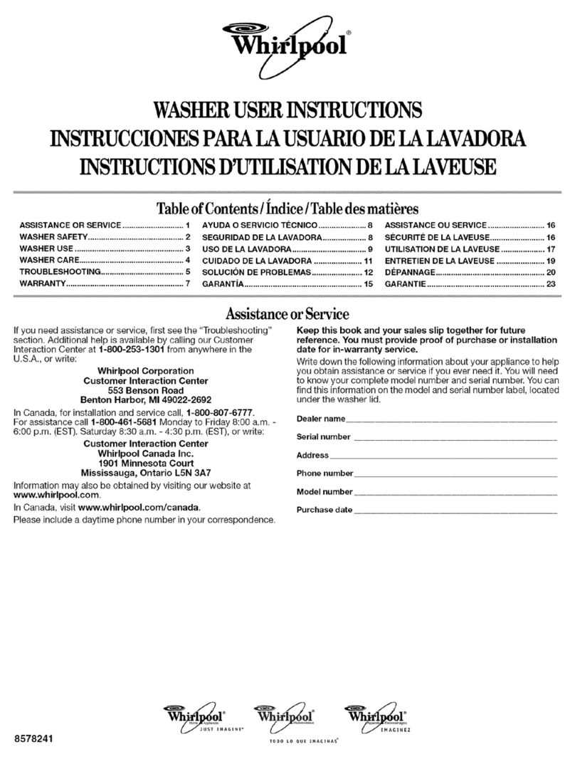 Whirlpool LSC5000PQ1 User instructions