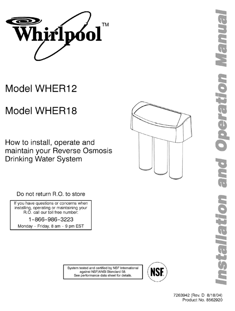 Whirlpool WHER12 Installation and operation manual