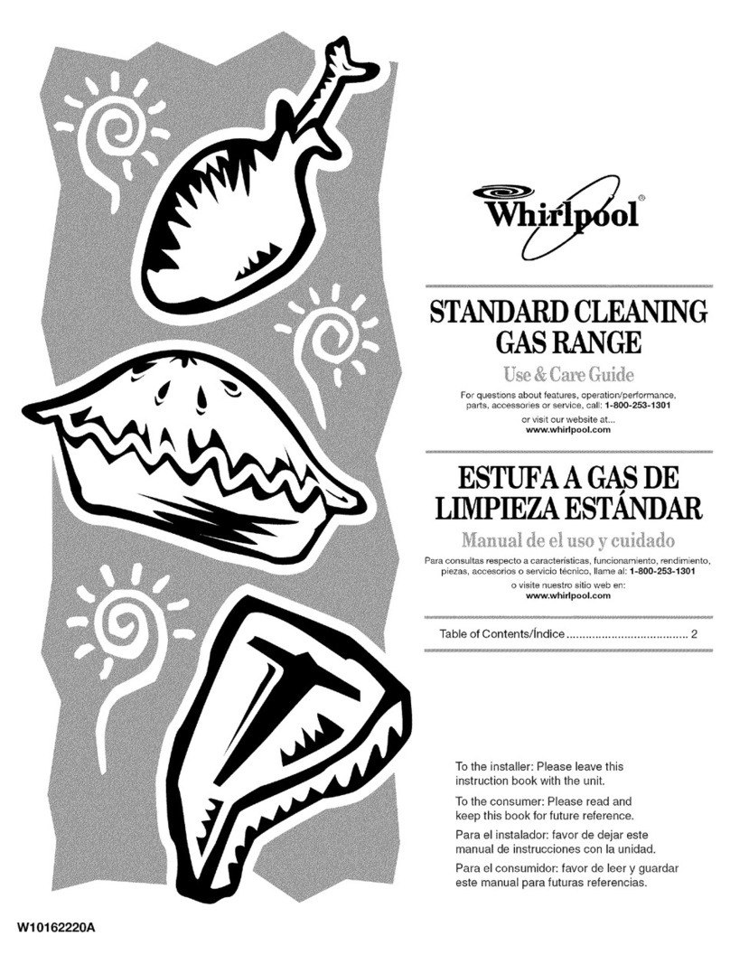 Whirlpool WFG110AVQ0 User manual
