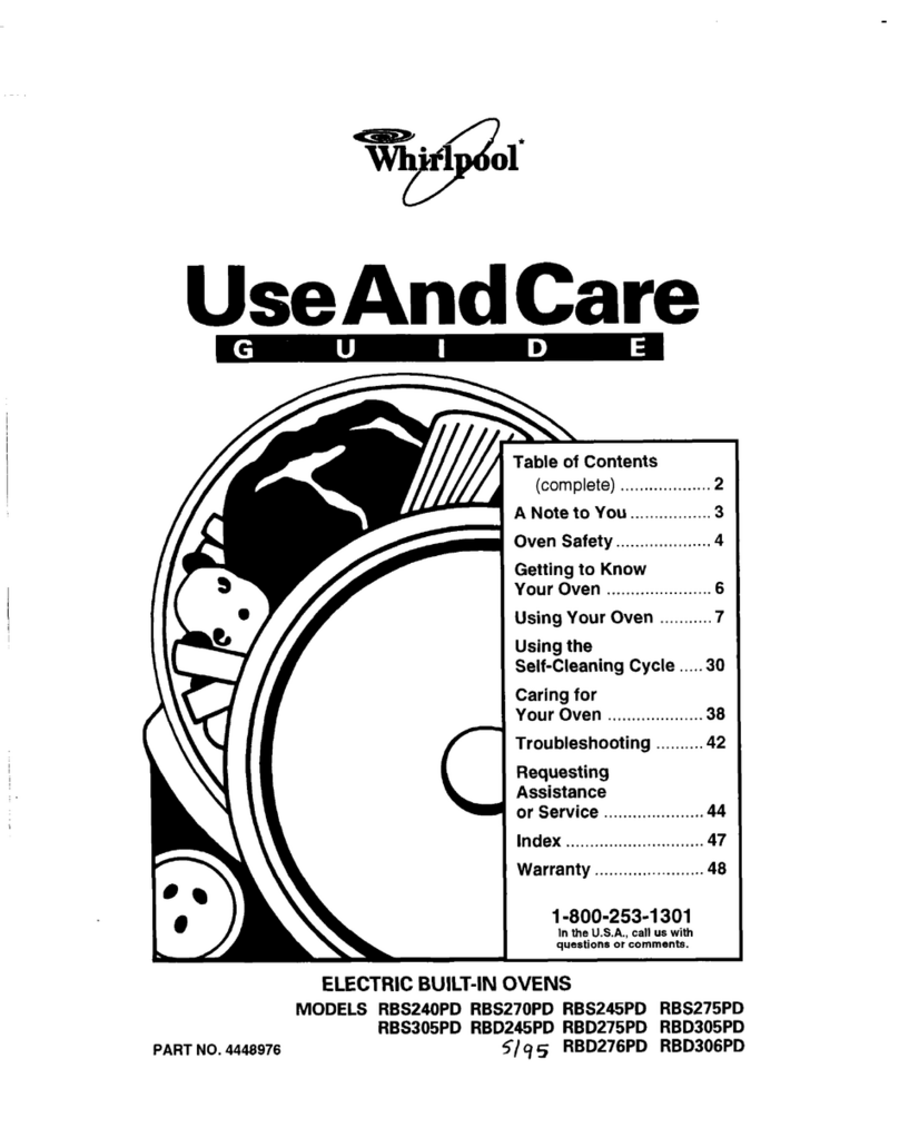 Whirlpool RBS240PD Use and care guide