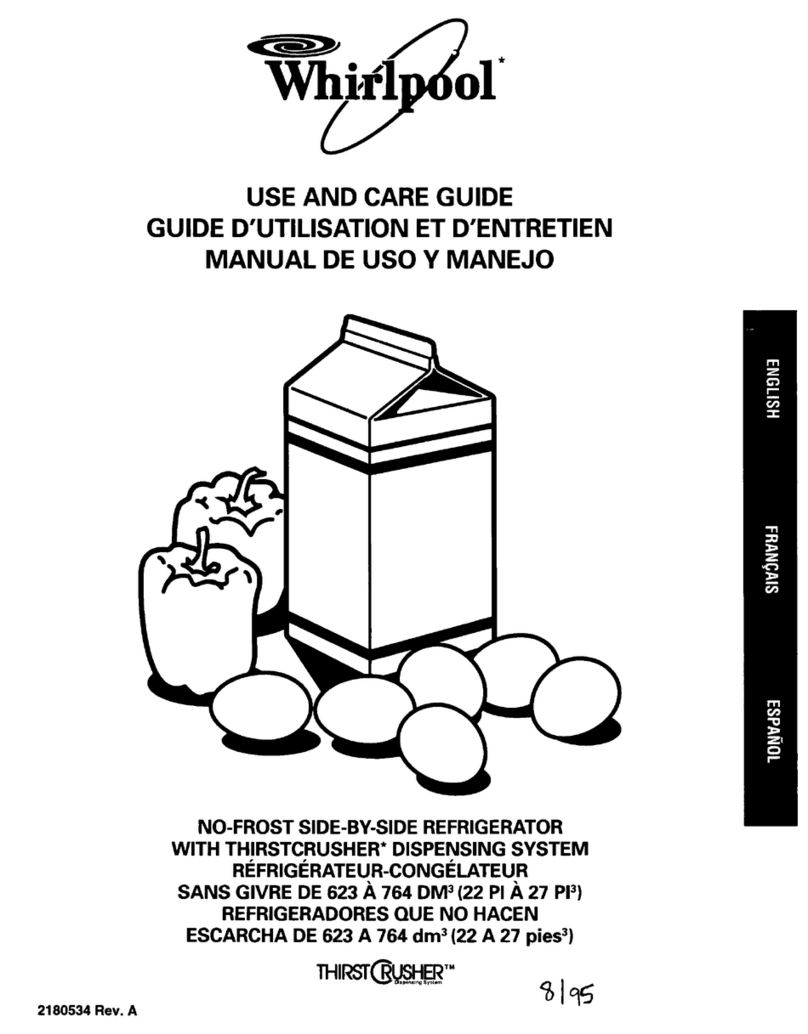 Whirlpool ED27DQXDW01 Use and care guide