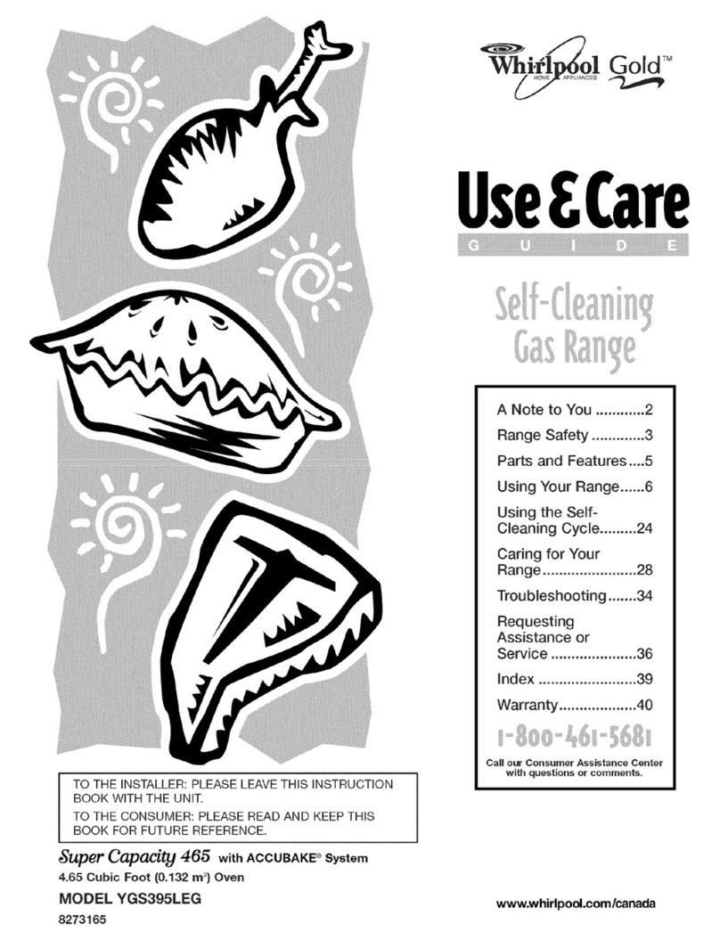 Whirlpool Cold YGS395LEG Use & care guide