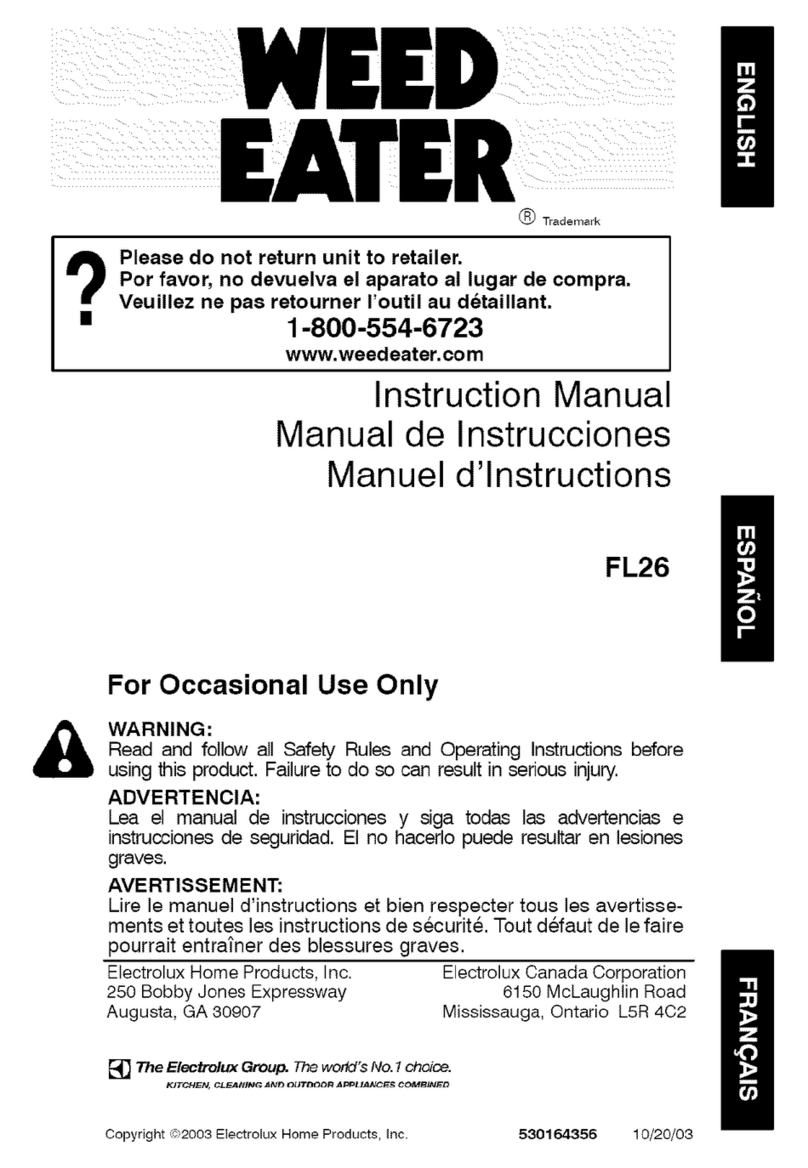Weed Eater FL26 User manual