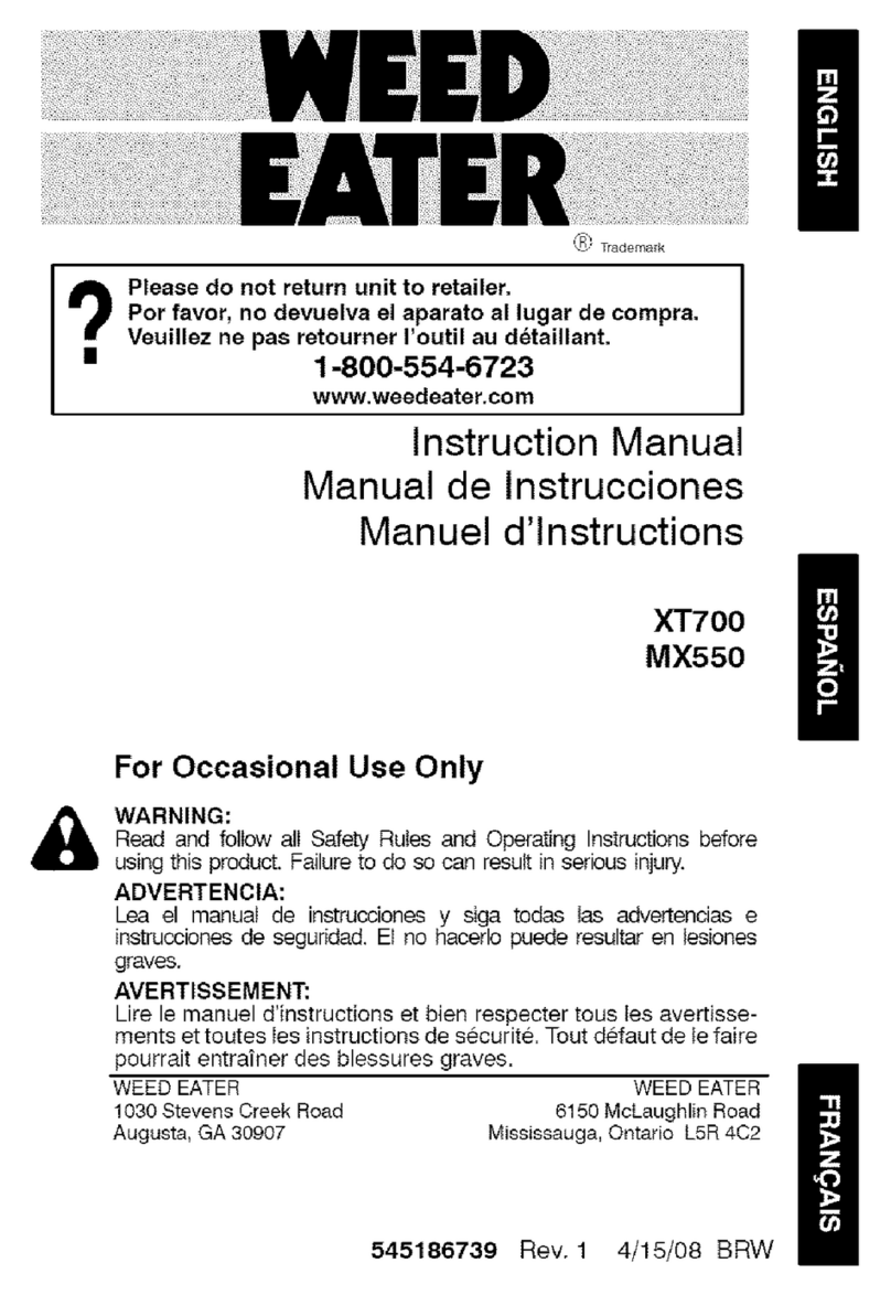 Weed Eater Weed Eater XT700 instruction manual