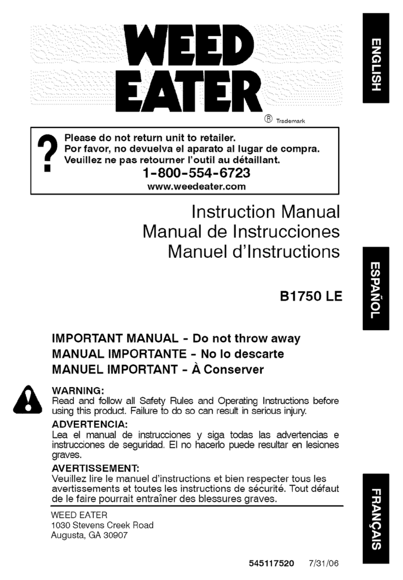 Weed Eater B1750 LE instruction manual
