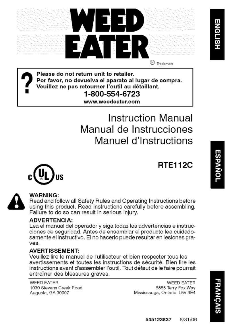 Weed Eater RTE112C User manual
