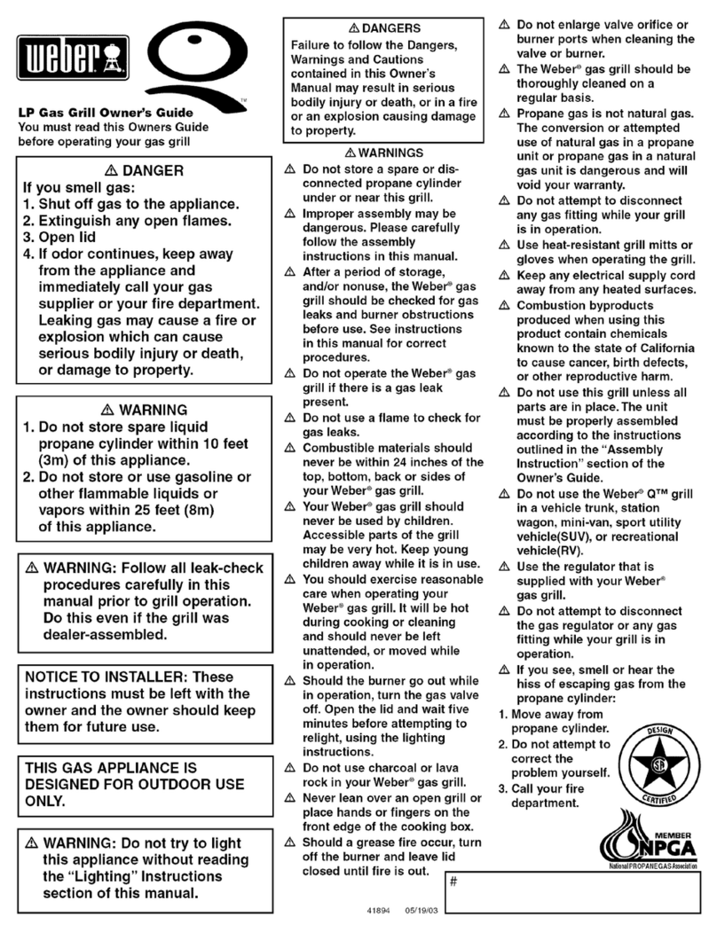 Weber 396001Q User manual