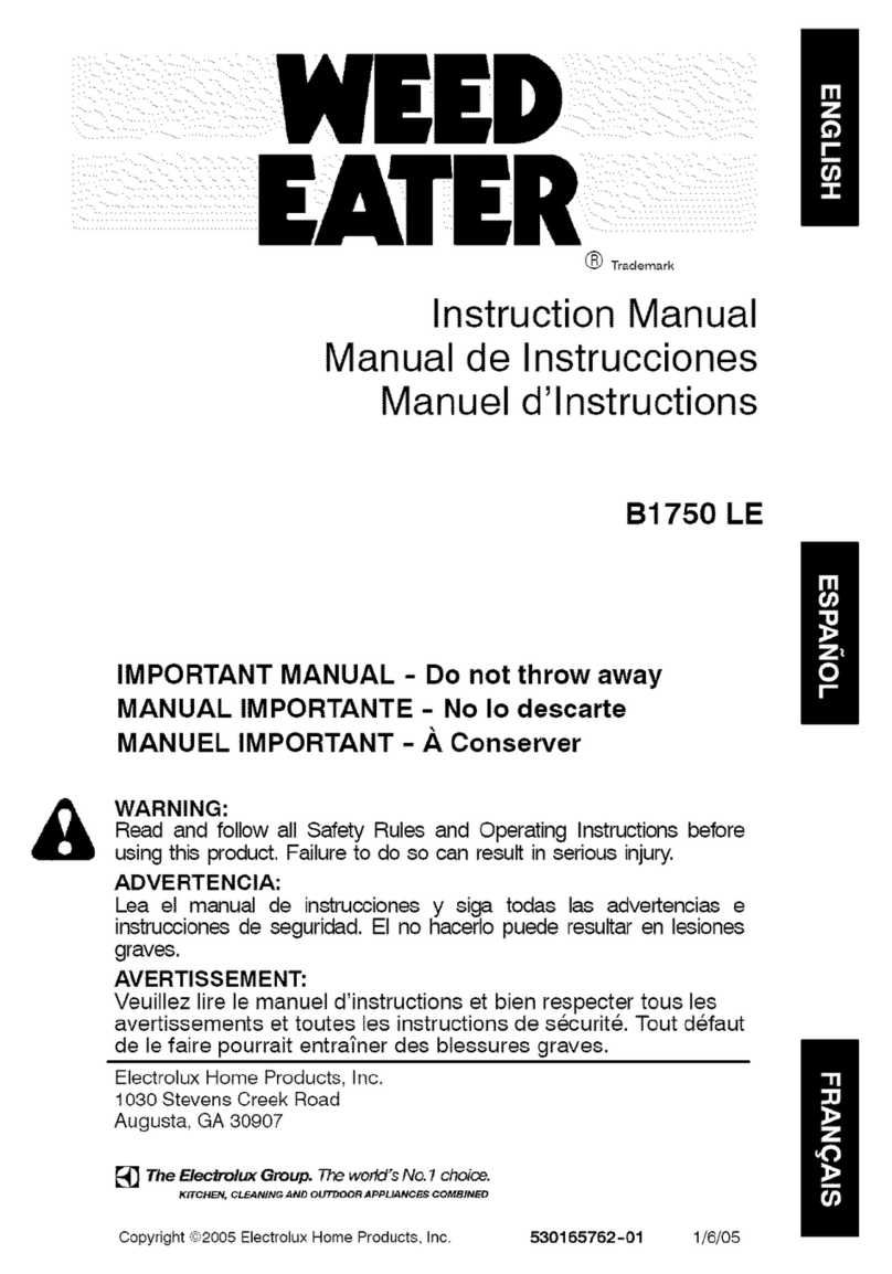 Weed Eater B1750 LE instruction manual