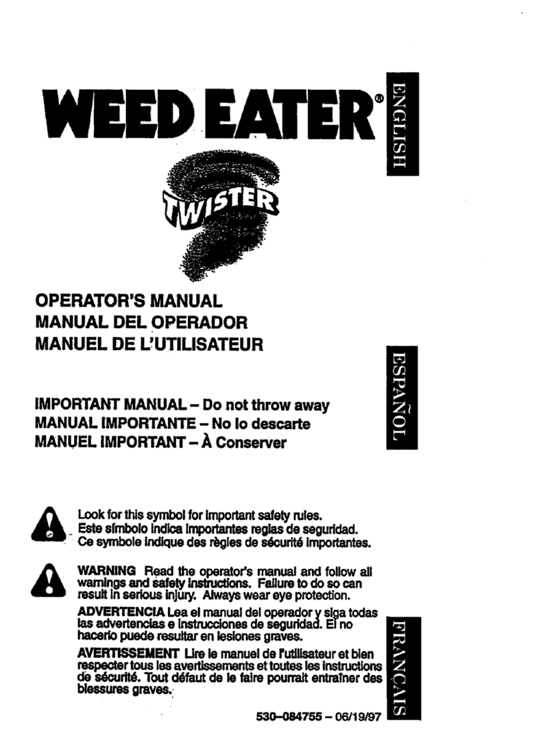 Weed Eater TWISTER MODELS Operator's manual
