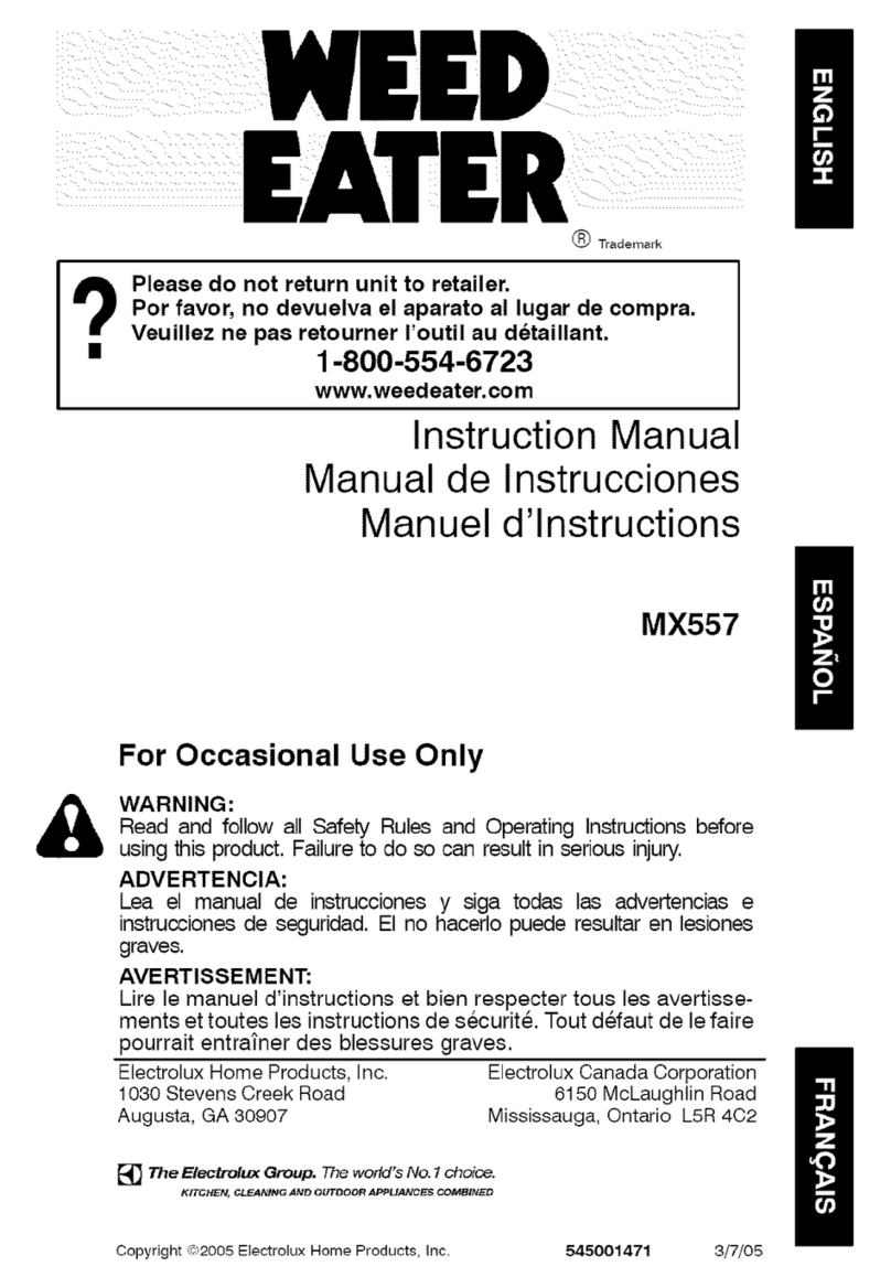 Weed Eater MX557 User manual