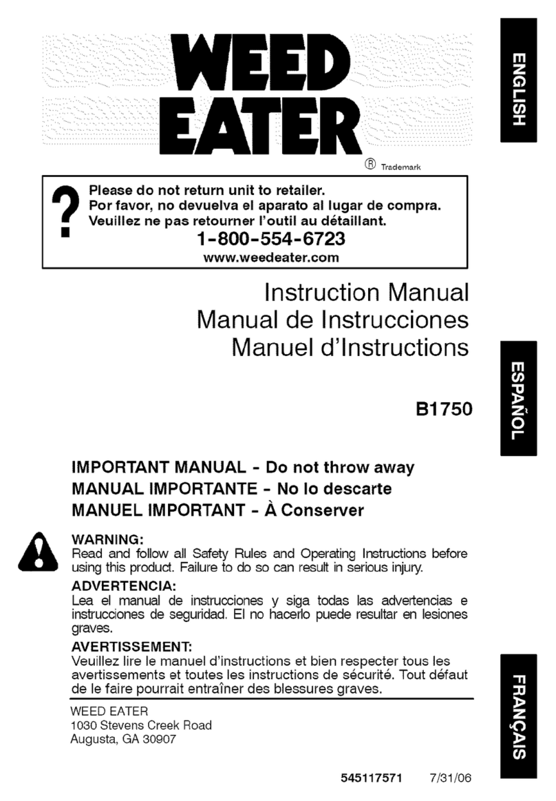 Weed Eater B1750 instruction manual