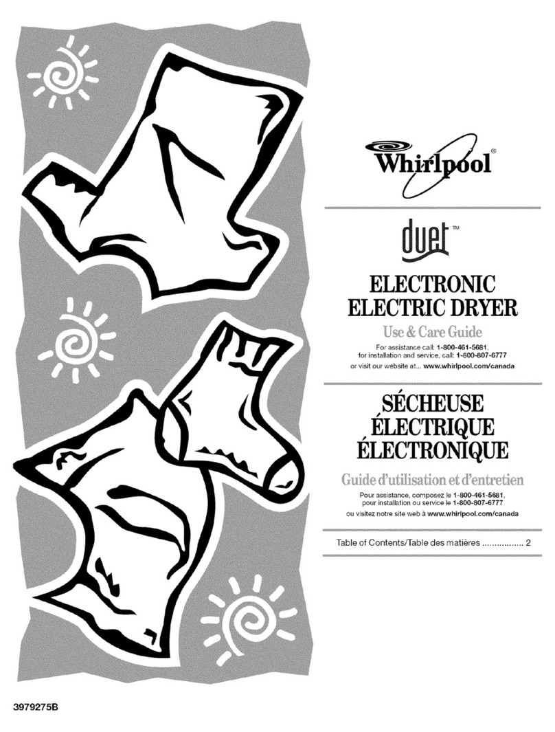 Whirlpool Duet YGEW9200LQ0 User manual Whirlpool Duet YGEW9200LQ0 User manual
