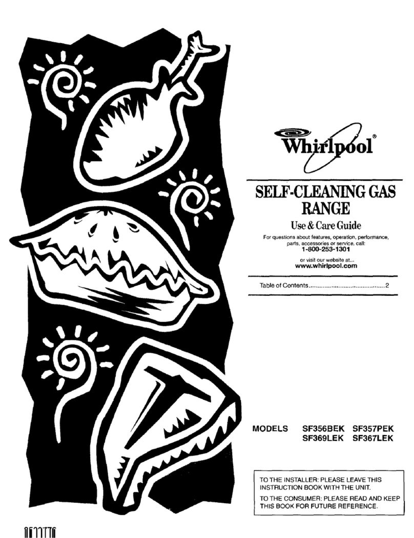 Whirlpool SF367LEK User manual