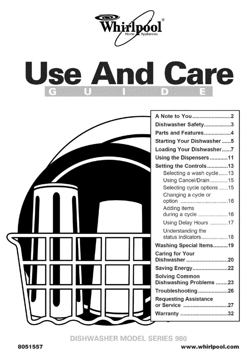 Whirlpool series 980 Use and care guide
