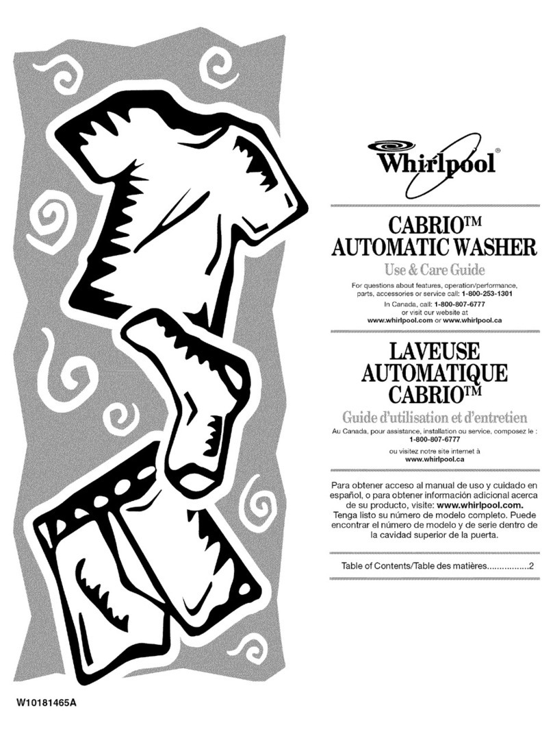 Whirlpool Cabrio WTW6200VW0 Use & care guide
