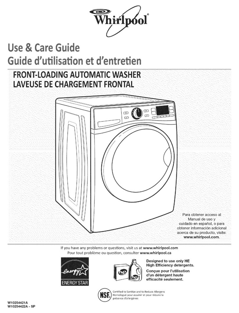 Whirlpool WFW97HEXW0 Use & care guide