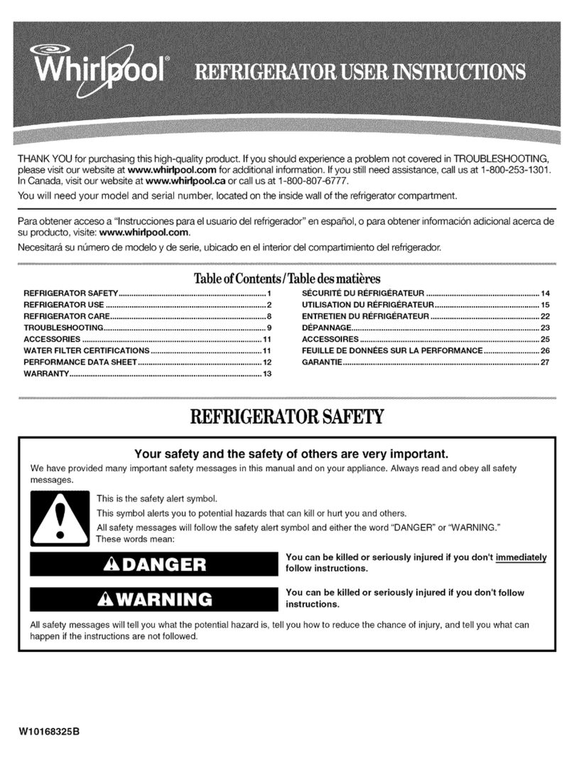 Whirlpool GSC25C4EYB00 User manual