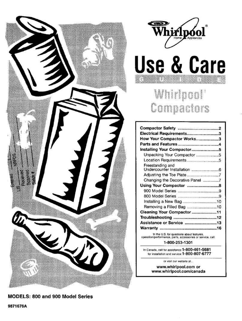 Whirlpool 800 SERIES Use & care guide