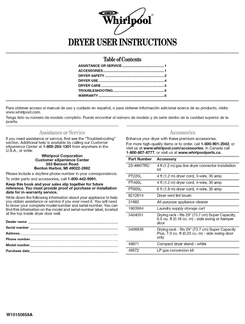 Whirlpool WGD5310SQ0 User instructions