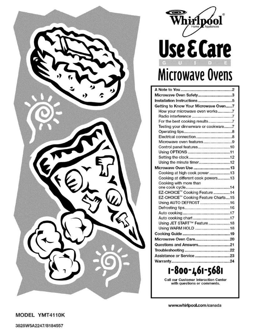 Whirlpool YMT4110K Use & care guide