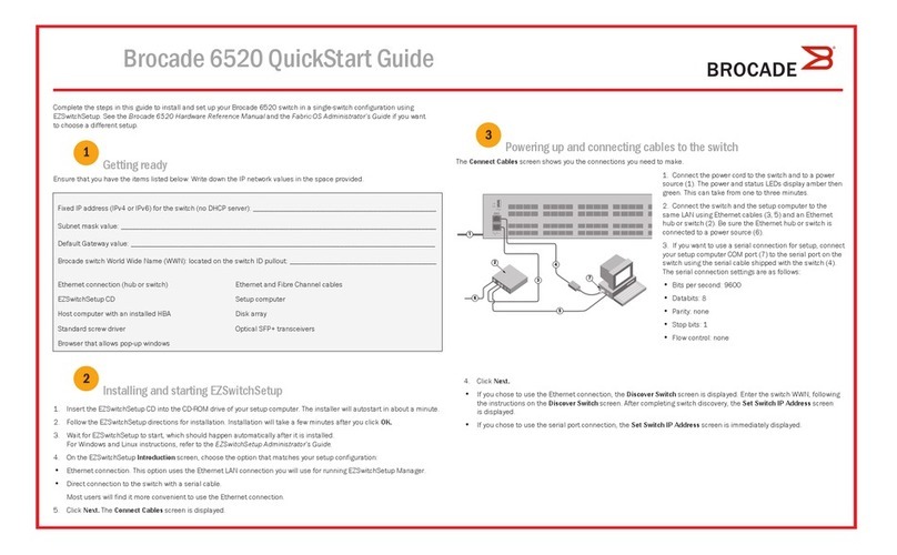 Brocade Communications Systems Brocade 6520 quick start guide